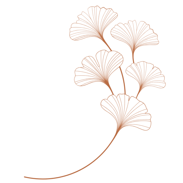 Icon Gingko Zweig terracotta