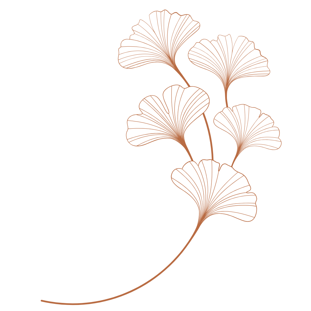 Icon Gingko Zweig terracotta